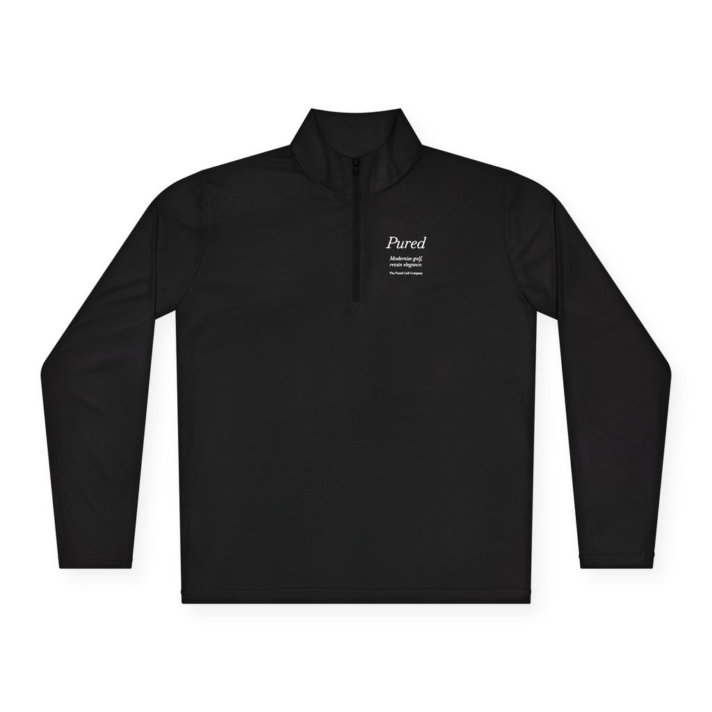 3/4 Zip Pured Fleece - Black
